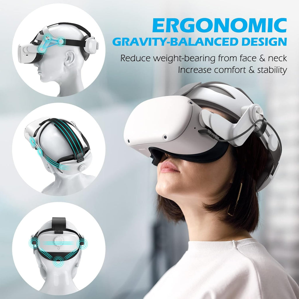 Rechargable Adjustable Head Strap for VR Headset O642451