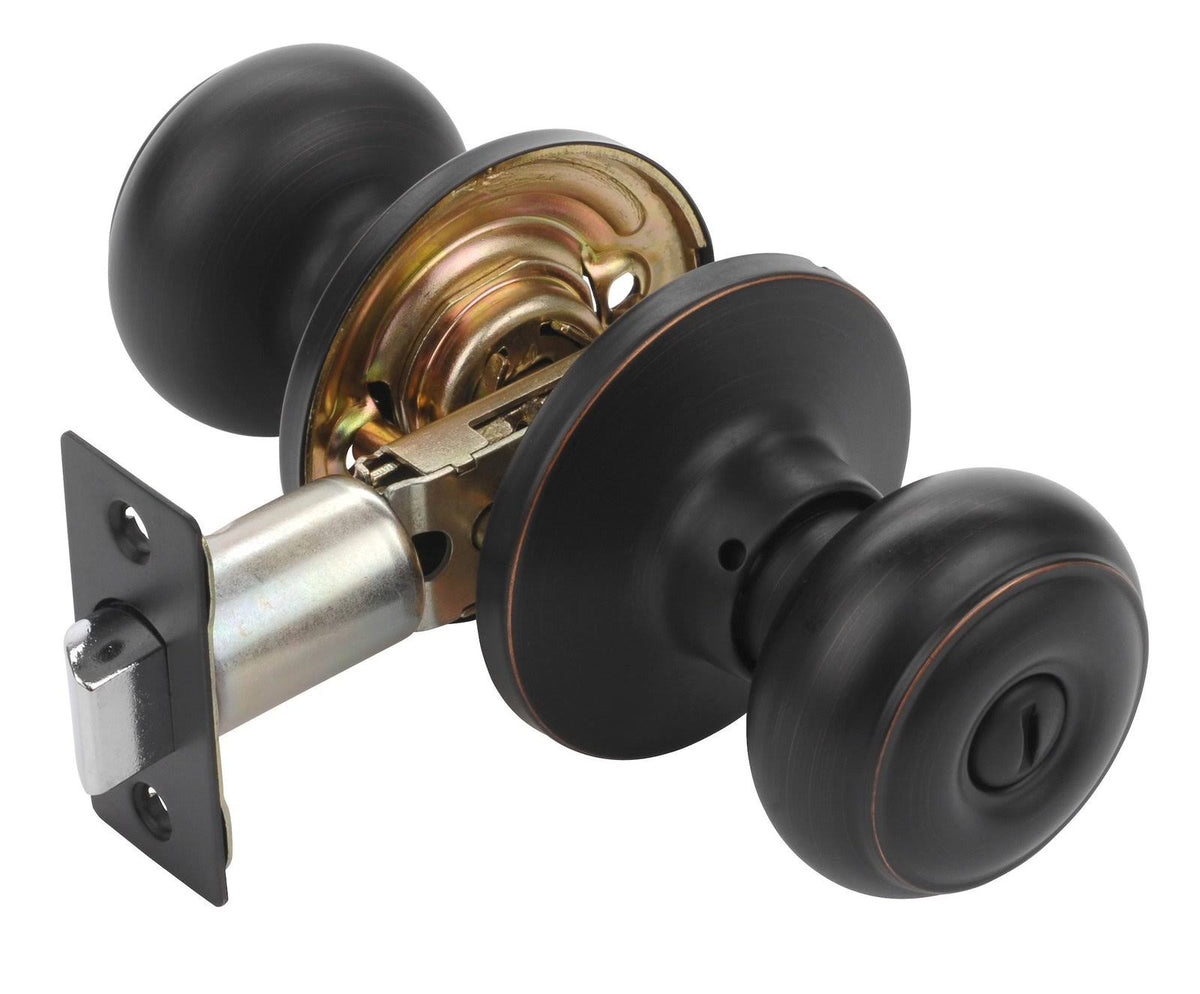 Aged Oil Rubbed Bronze Door Knob Privacy Set 5 Pack D758077
