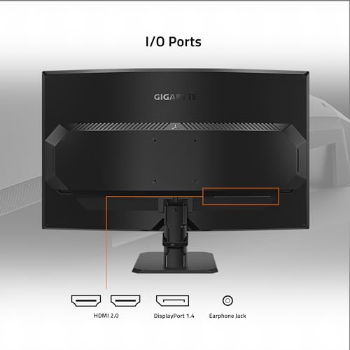 31.5" 165Hz 1440P Curved Gaming Monitor, VA 1500R Display, Black E63275