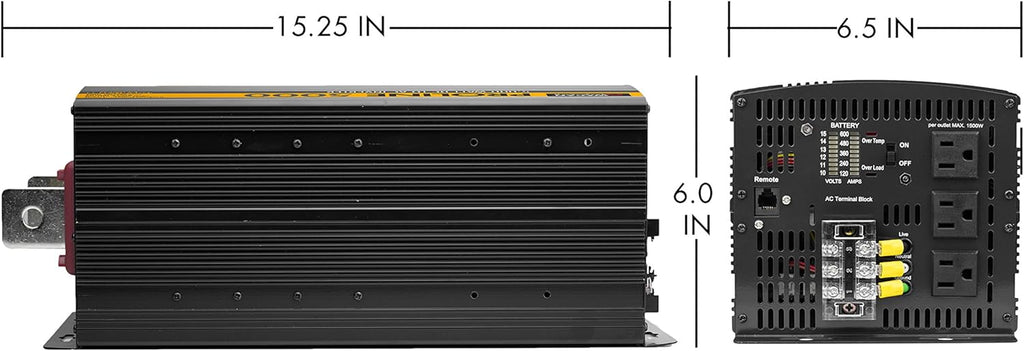 12V 5000 Watt Power Inverter with Remote Control S877164