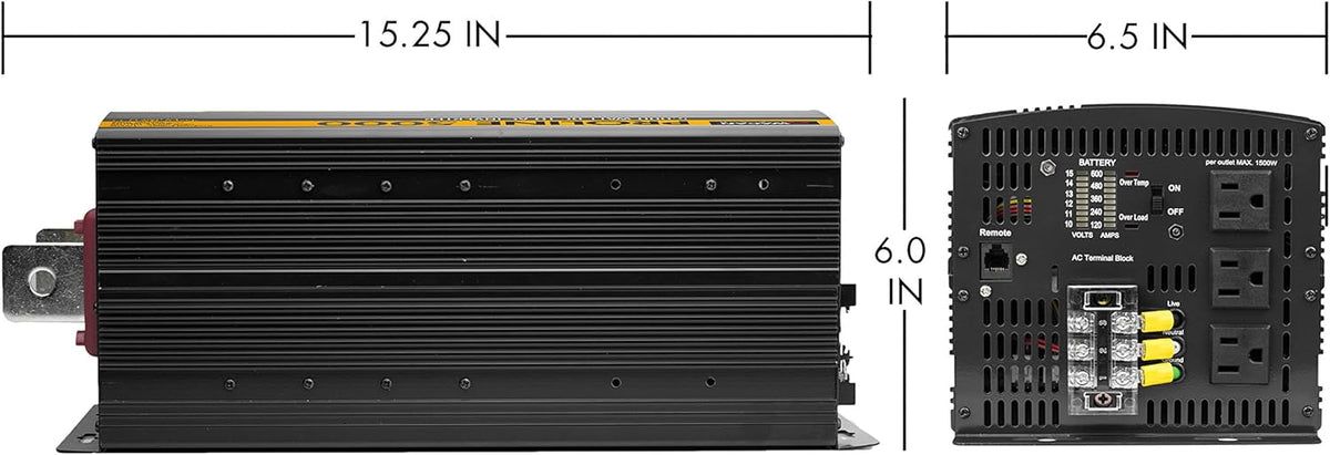 12V 5000 Watt Power Inverter with Remote Control S877164