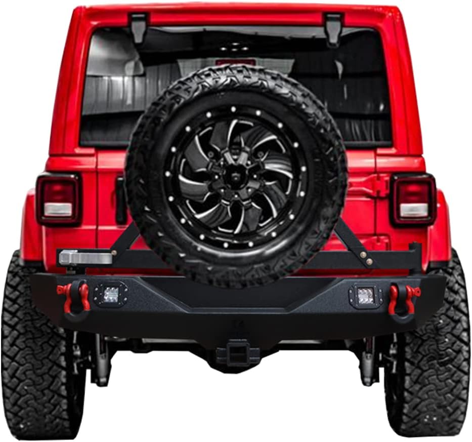 Front and Rear Bumper with LED Lights and Tire Carrier J755786