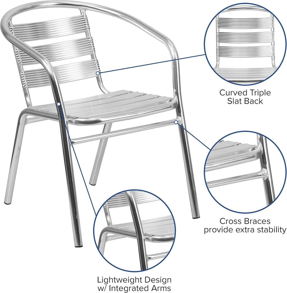 Heavy Duty Aluminum Stack Chair W423102