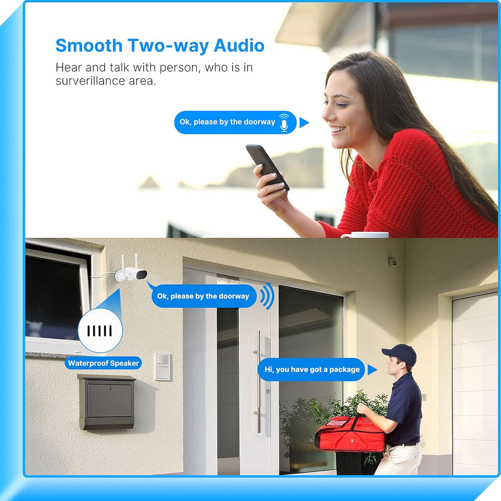 3MP Wireless Security Camera System with 8CH NVR and 1TB Hard Drive S2862