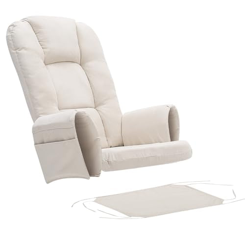Blue Suede Rocking Chair Cushion Set X562
