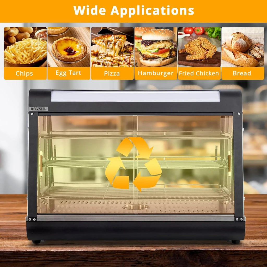 3-Tier Electric Food Warmer with Glass Door O663150