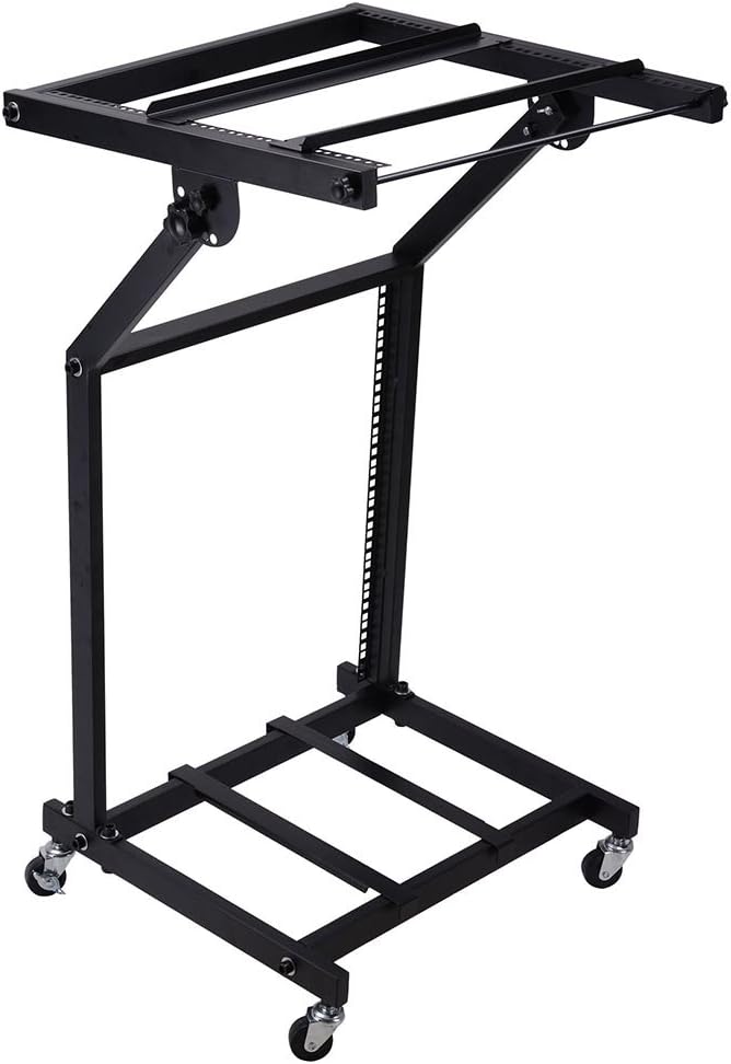 Adjustable Rack Mount Rolling DJ Mixer Stand 12U X688
