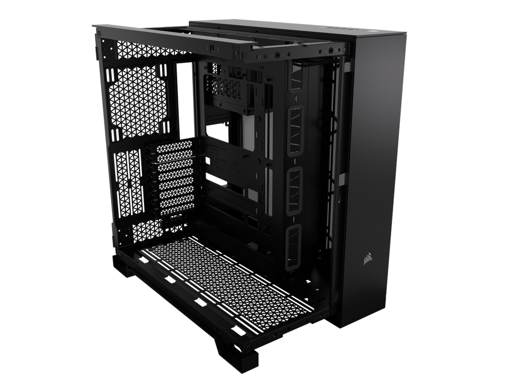 Black Super Mid-Tower Tempered Glass Airflow Case S7129