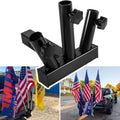 Black 3 Flagpole Hitch Mount Holder with 2 inch Hitch Receiver Q971799