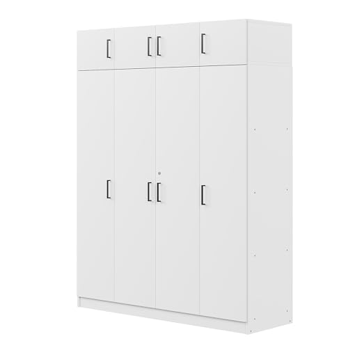 Wood Clothes Storage Cabinet with Sliding Door and 2 Drawers V2784