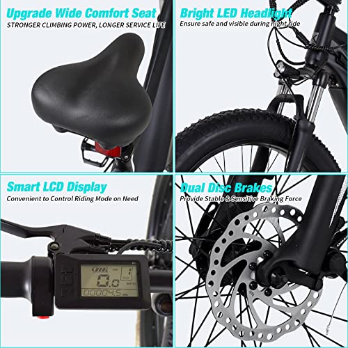 750W 48V 14AH Removable Battery 26" Fat Tire Electric Bike Q141