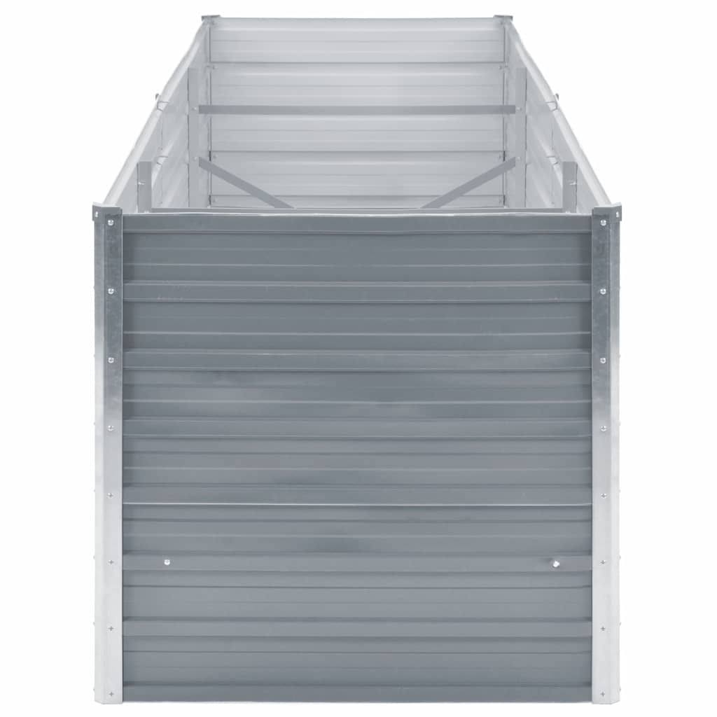 Galvanized Steel Garden Raised Bed Gray O533