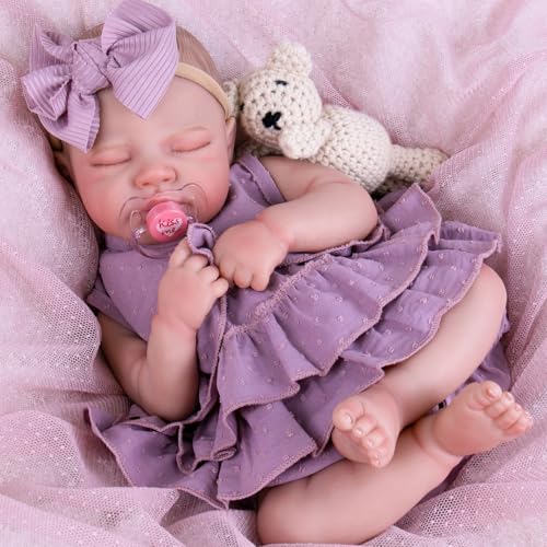 20-Inch Reborn Baby Doll with Poseable Limbs and Feeding Kit C758499