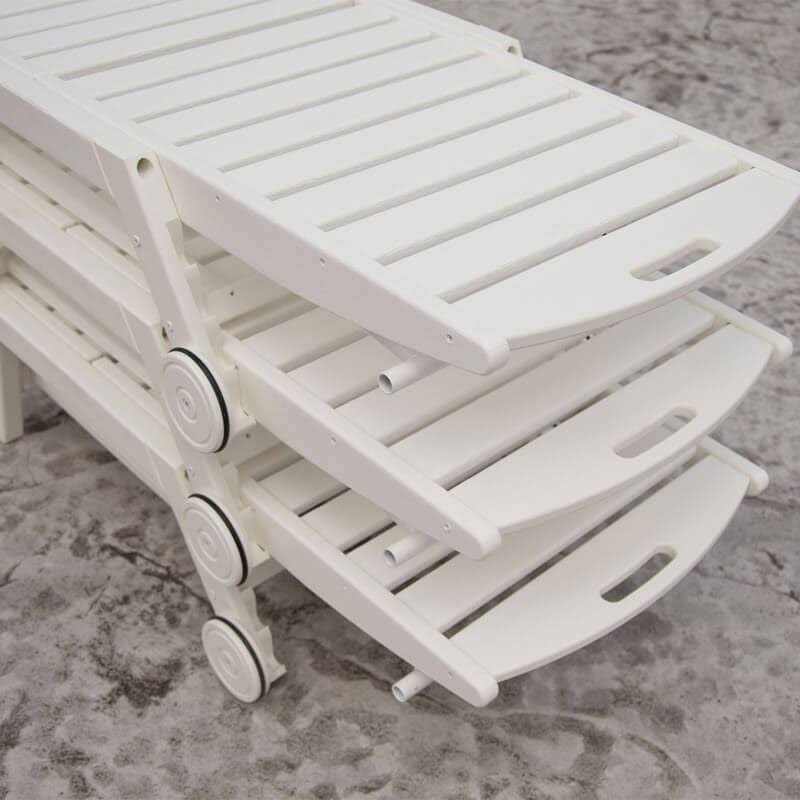 Black Stackable Wheeled Chaise L37901