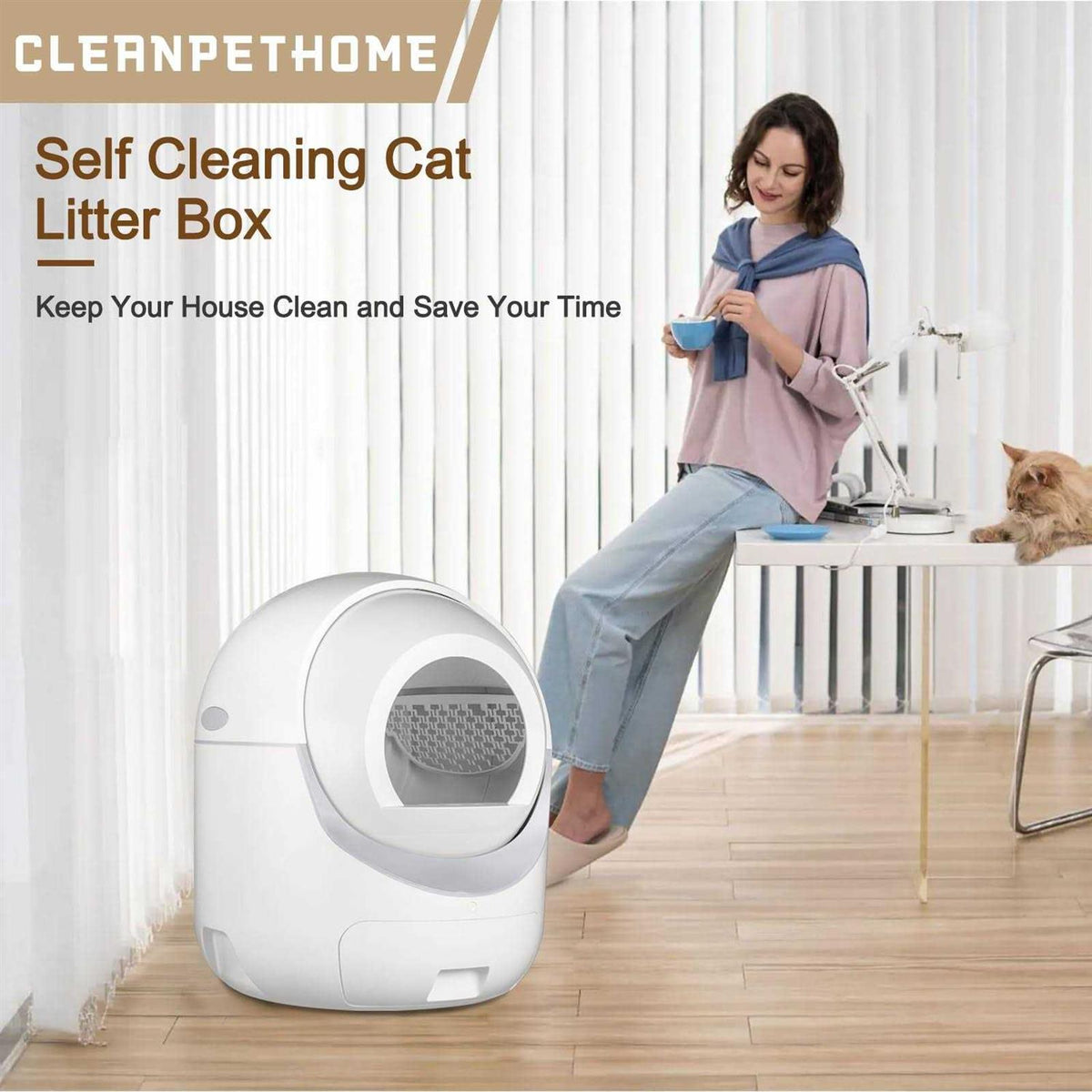 Self Cleaning Cat Litter Box D6812