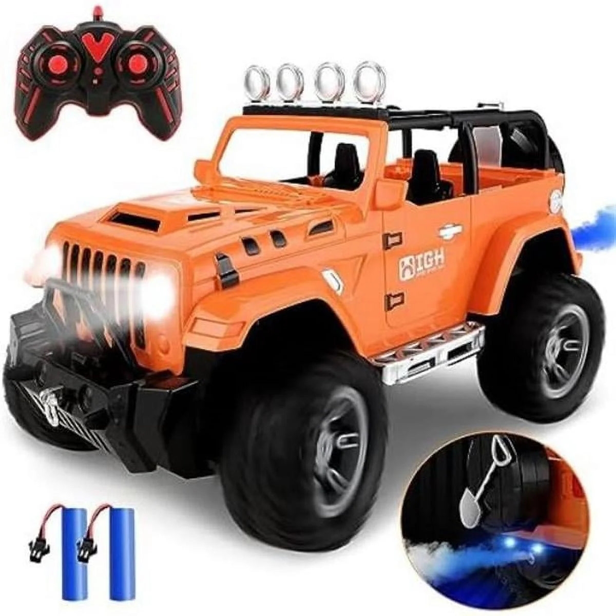 1-16 Scale Remote Control Car with 2 Batteries, Orange J4243