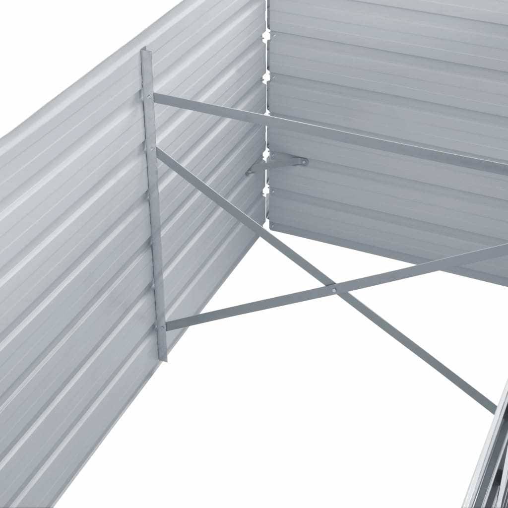 Galvanized Steel Garden Raised Bed Gray O533