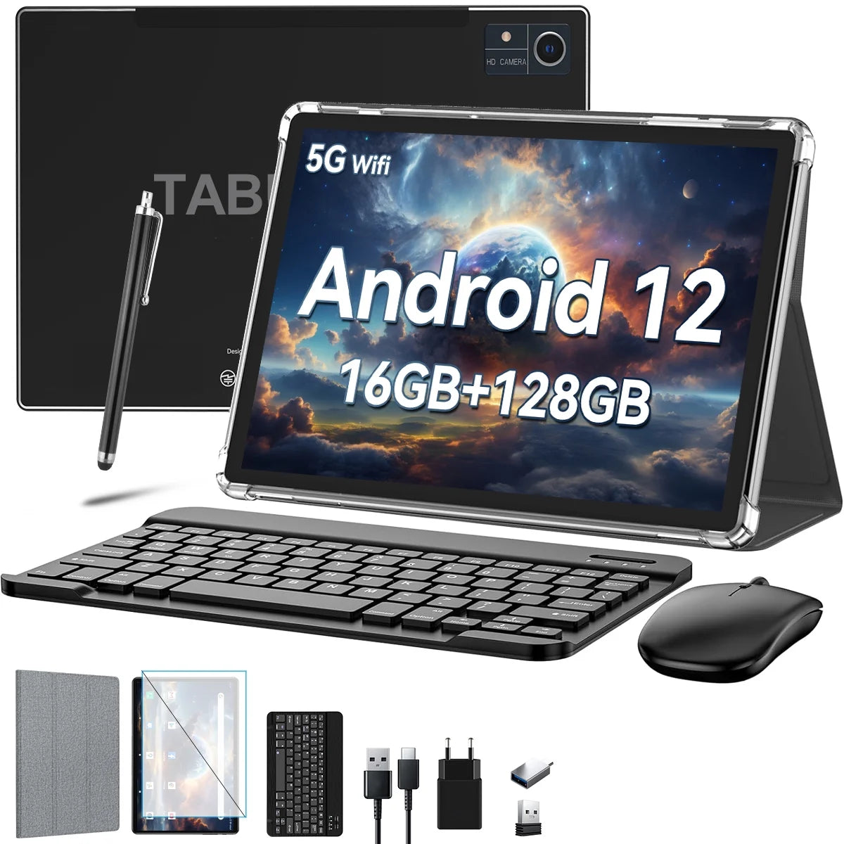 10.1 inch Android Tablet, 128GB ROM X55980