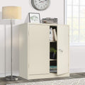Lockable Steel Storage Cabinet with Doors and Shelves Z711