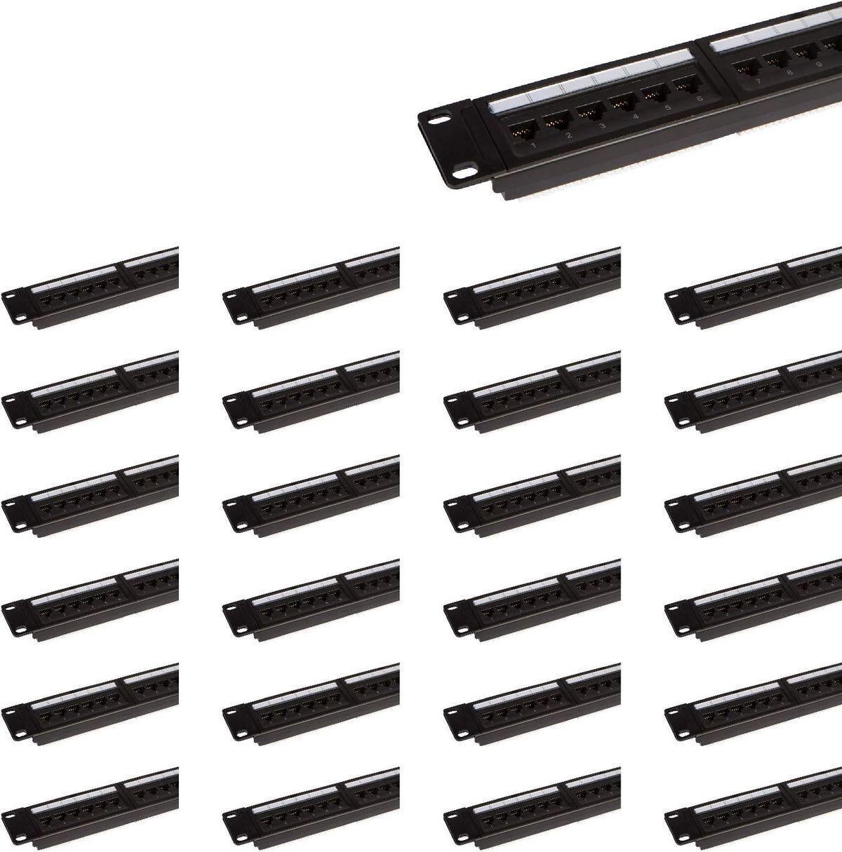 24 Port Cat6 RJ45 Patch Panel Pack of 2 B782