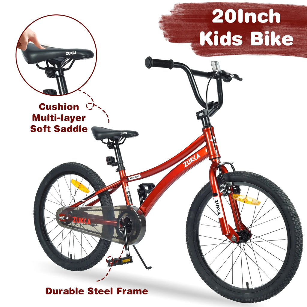 20 Inch Single Speed Boys Bike with Steel Frame Red A388