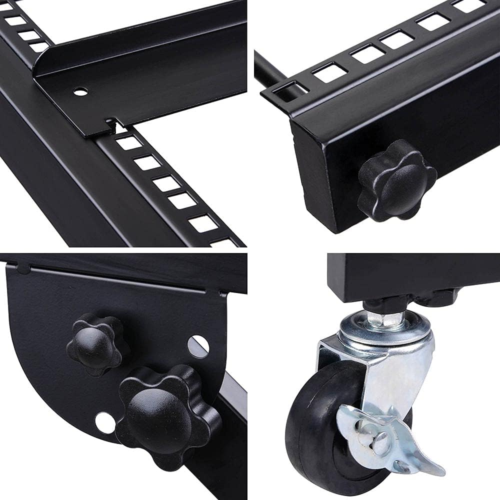 Adjustable Rack Mount Rolling DJ Mixer Stand 12U X688