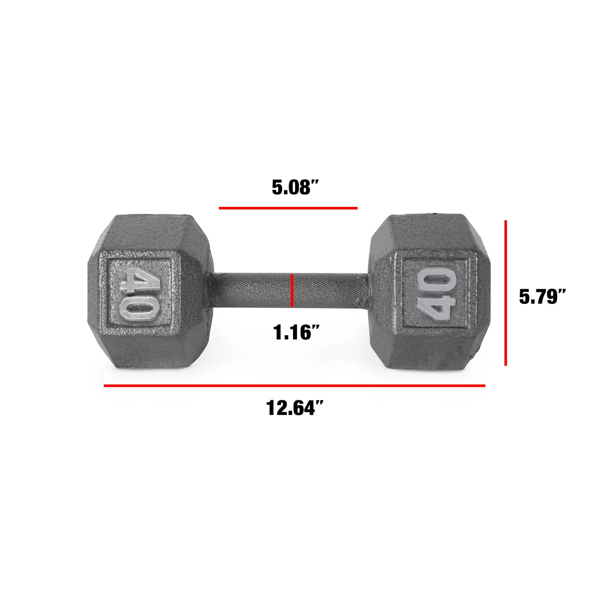 25lb Cast Iron Hex Dumbbell Z39475