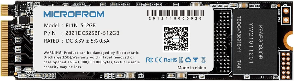 512GB M.2 NVMe PCIe Gen3X4 Internal Solid State Drive Pack of 2 B36399