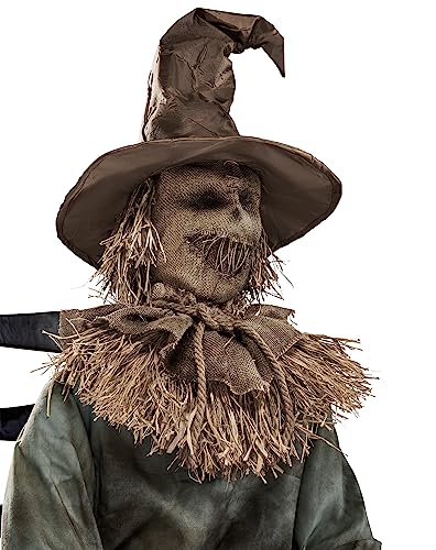 4.5 Ft Scary Sitting Scarecrow Animatronic Z117