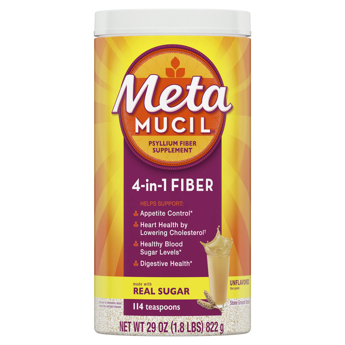 Sugar No Flavor Psyllium Fiber Supplement Powder 114 Tbsp K87041