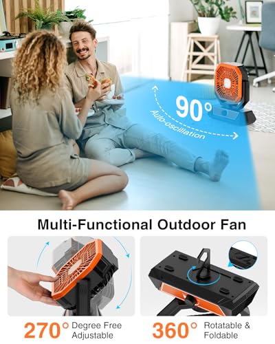 Portable Camping Fan with 20000mAh Rechargeable Battery H1922