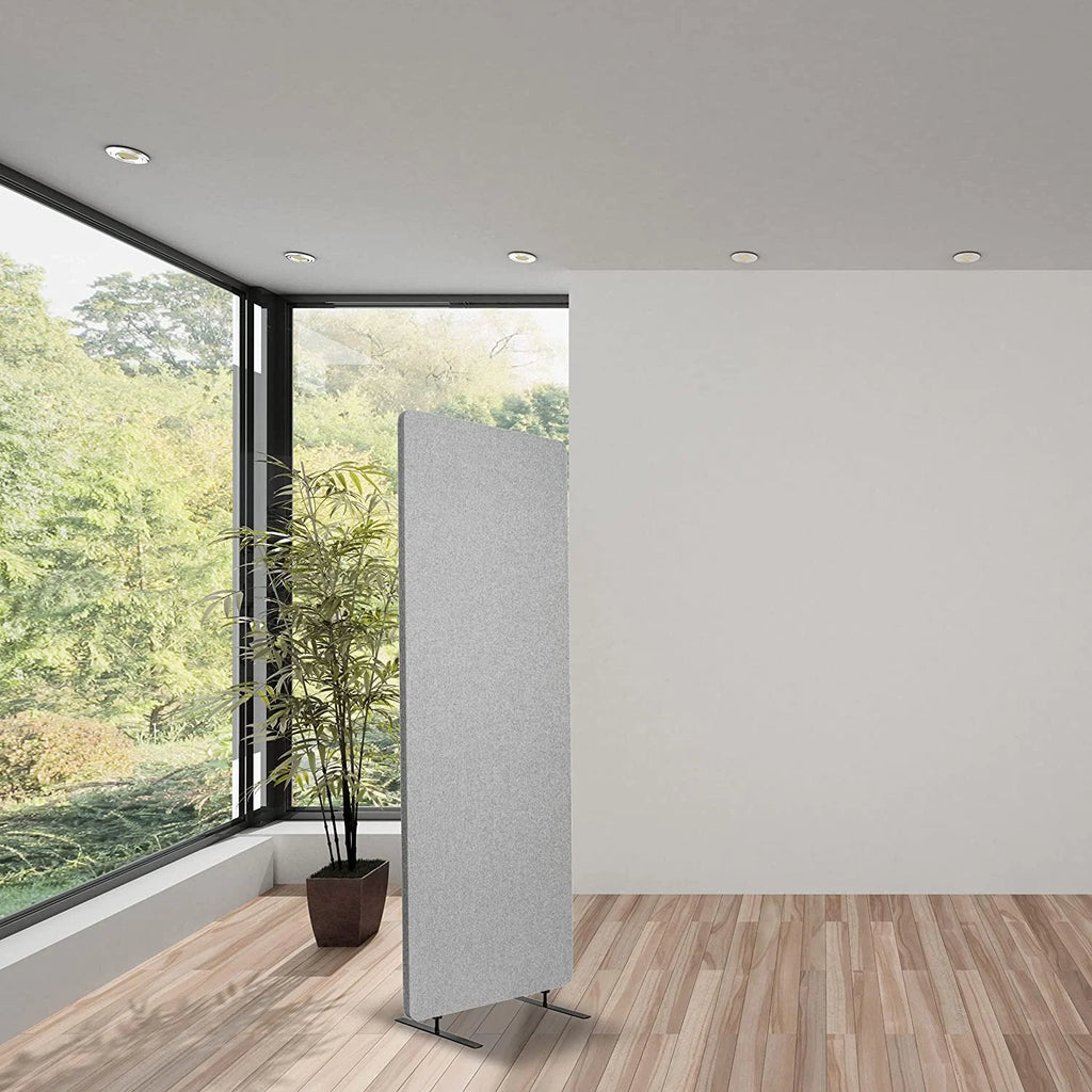 Cool Gray Freestanding Acoustic Room Divider Office Partition M571239