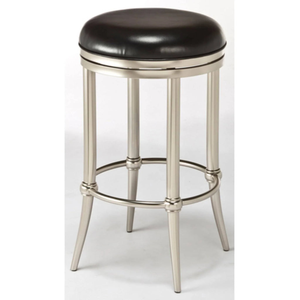 Dull Nickel Backless Bar Stool Y42733