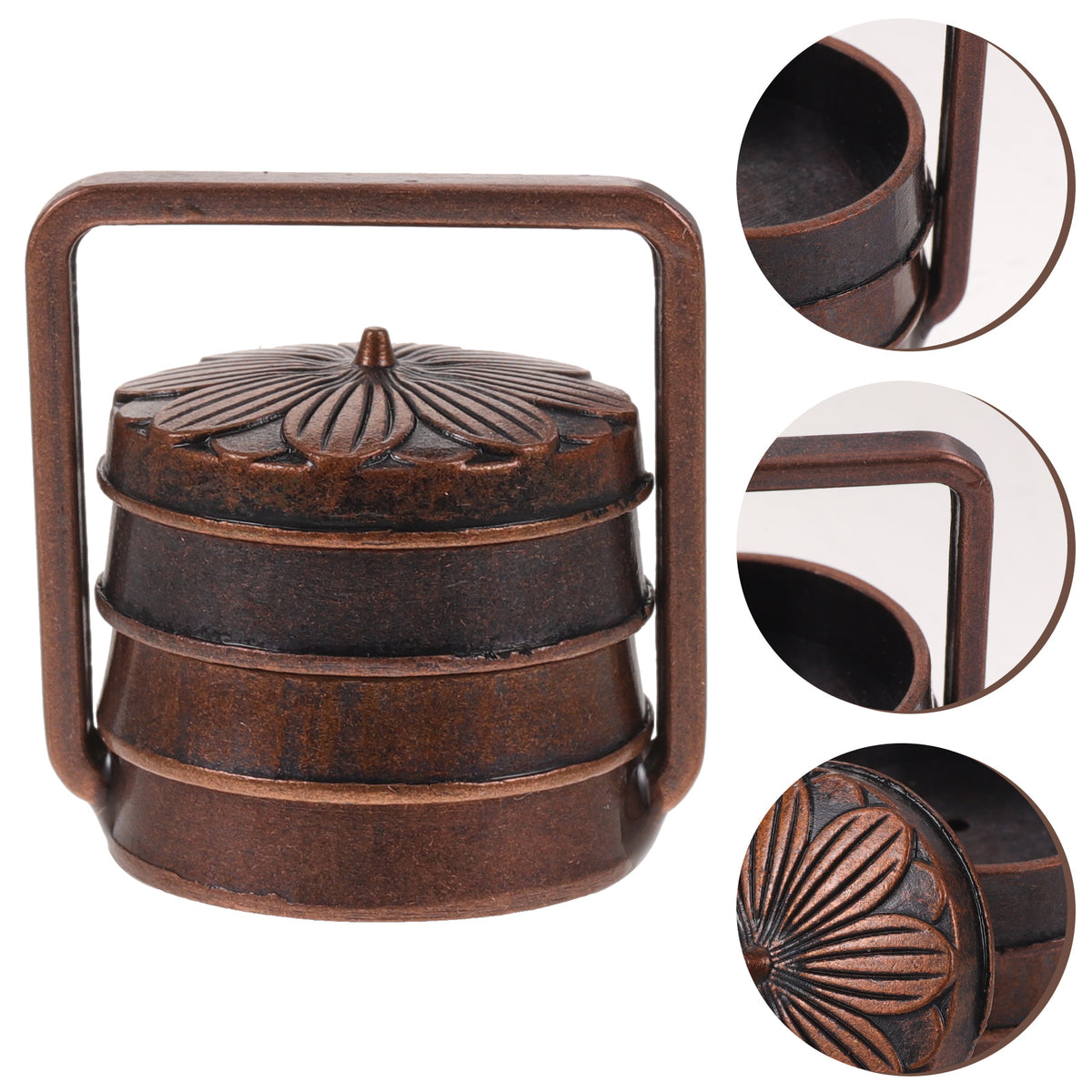 2pcs Small Metal Basket Miniature Doll House Decor C10211