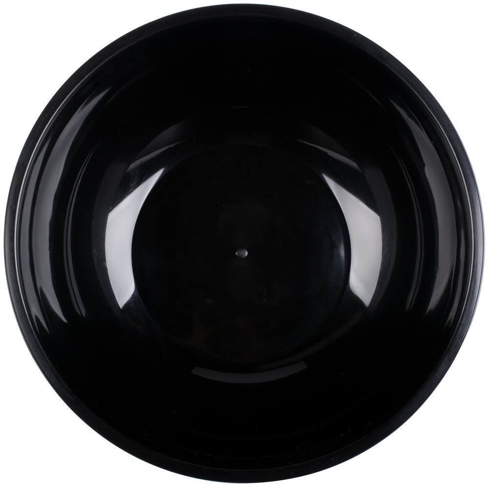 Black High Profile Plastic Catering Bowl - 25/Case F83233