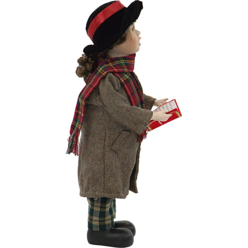 20 inch Victorian Boy Christmas Caroler R9028