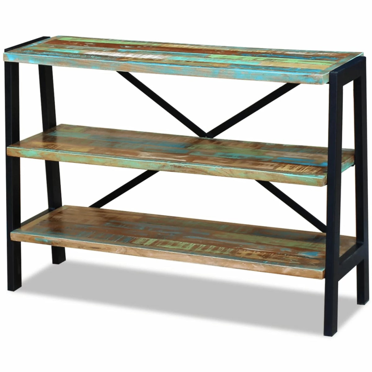 3 Shelves Solid Reclaimed Wood Sideboard D20130