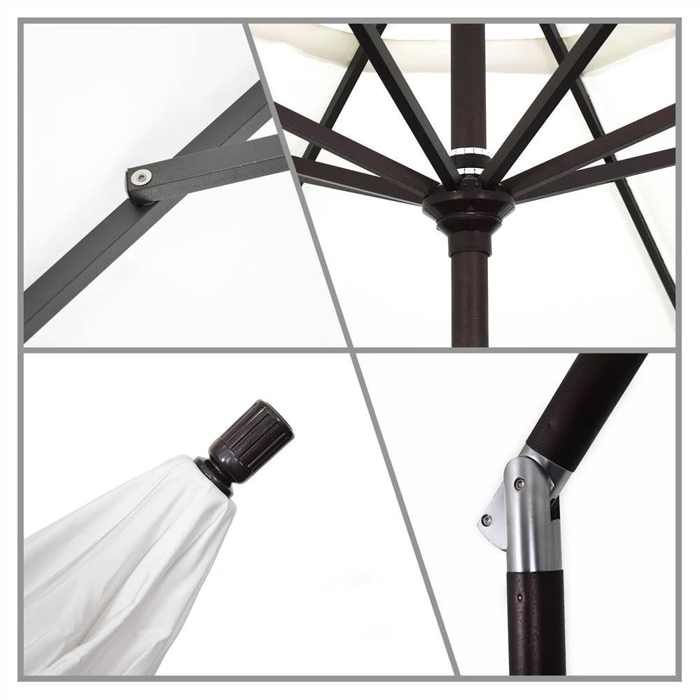 Stone Black Aluminum Pole Patio Umbrella C6585