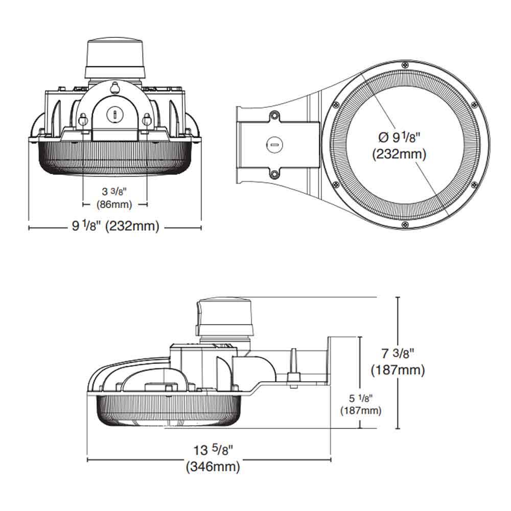 60 Watt LED Area Light with Photocell K30351