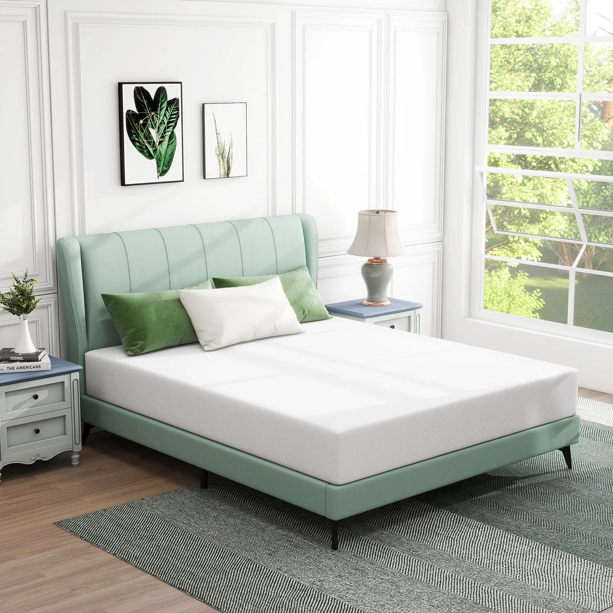 Queen Cooling Gel Memory Foam Medium Firm Mattress S8042