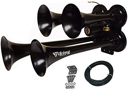 4 Black Trumpets Train Air Horn Kit V174250