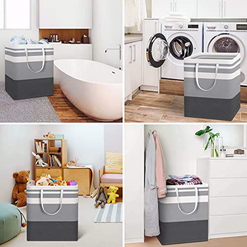 2-Pack 75L Collapsible Waterproof Laundry Hamper with Handles J5135