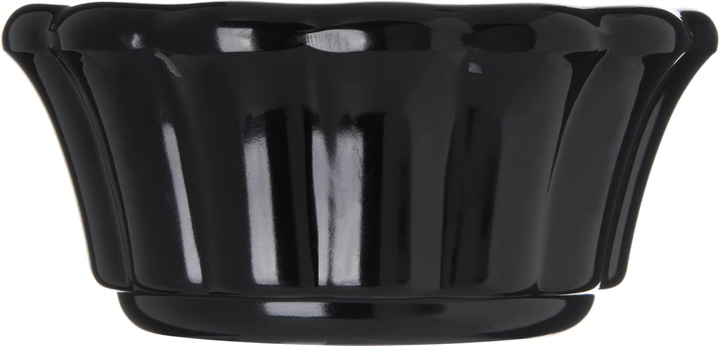 Black Melamine Scalloped Ramekin, 2 oz, Pack of 48 V71247