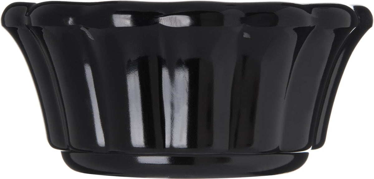 Black Melamine Scalloped Ramekin, 2 oz, Pack of 48 V71247