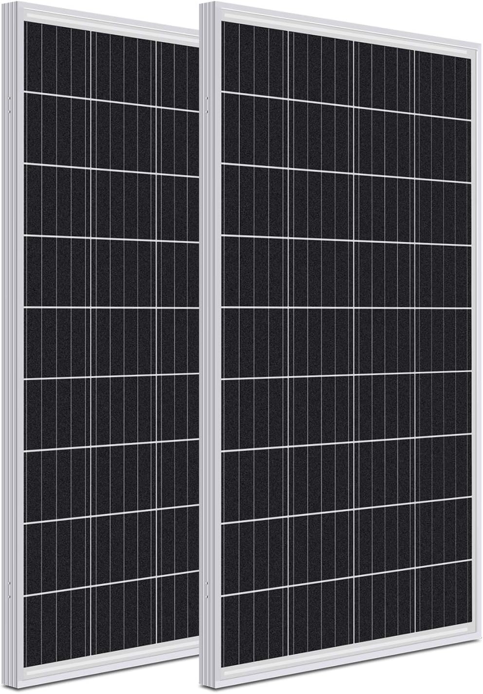 200 Watt 12 Volt Monocrystalline Solar Panel, 2 Pack of 12V 100W PV Module Z799