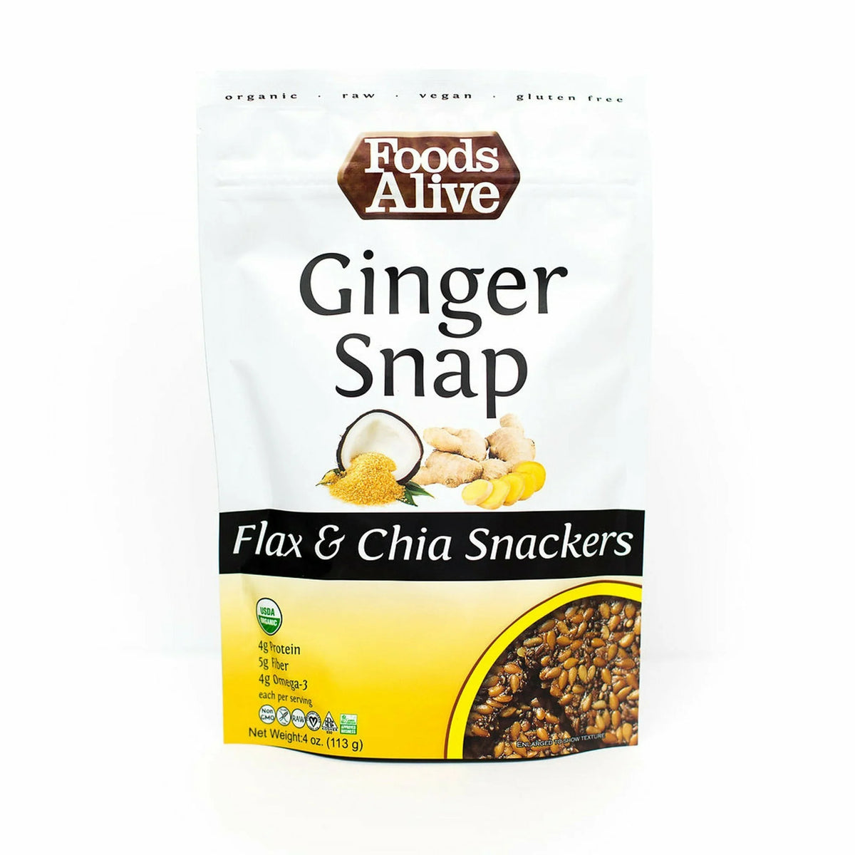 Organic Ginger Snap Snack Crackers 4 oz P3840