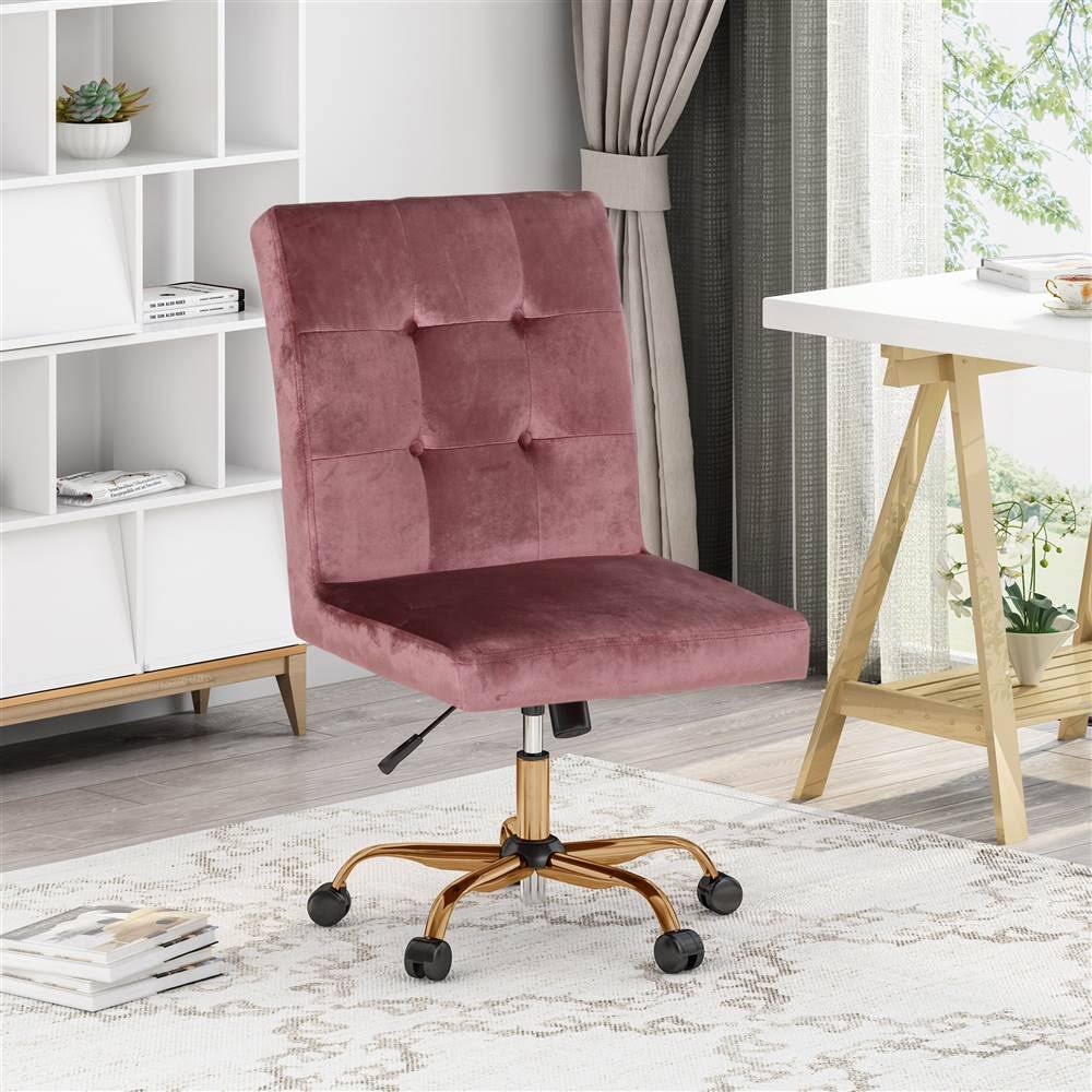 Blush Tufted Swivel Chair V464