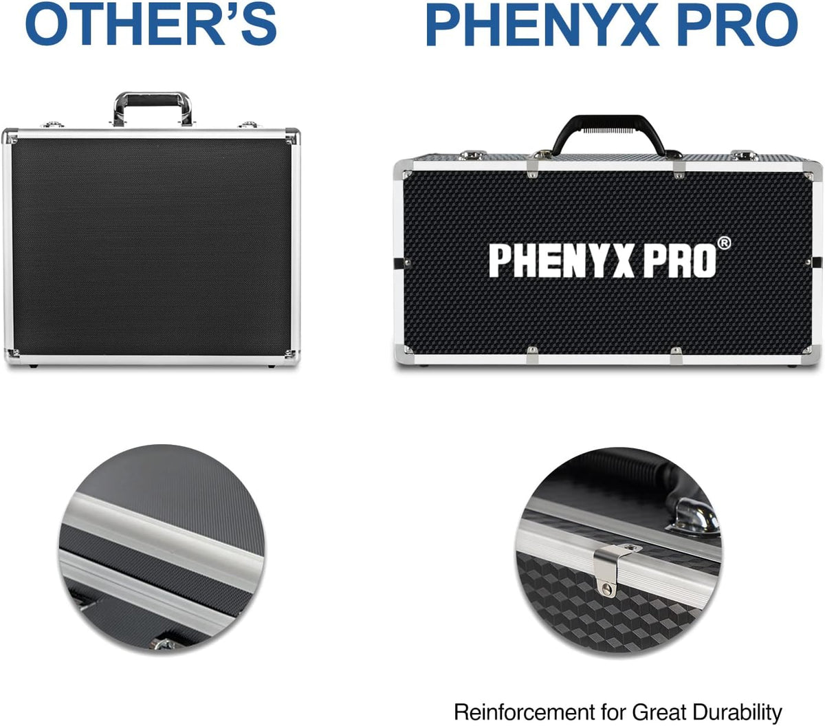Large Size Carrying Case with Pre-Diced Foam, Aluminum Alloy, Pack of 2 A5613