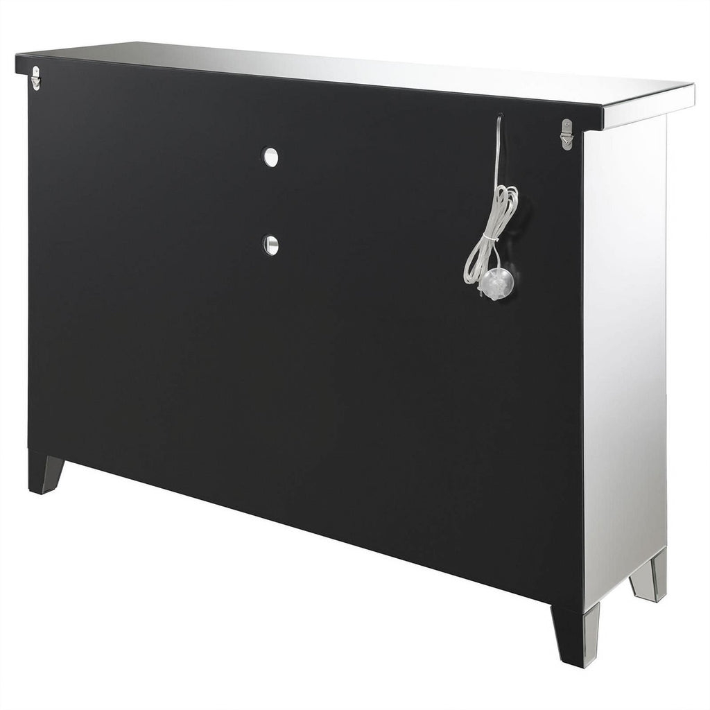 2-door Wine Cabinet with Lighting Mirror A667