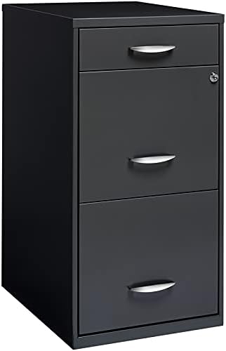 18 inch 3 Drawer Metal File Cabinet Charcoal V279599